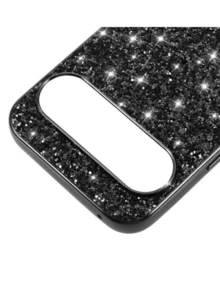 Luxury Bling Glitter Sequins Vibes Fashion Phone Case Case Compatible With Google Pixel 10 9 Pro XL 8 7 6 Pro 9A 8A 7A 6A 5G Girl And Women Premium Feel Soft Case - Black - View 5