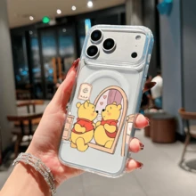 Disney.What Adorable Patterned Phone Case Featuring Winnie The Pooh Looking In The Mirror Design. Compatible With IPhone 17, 16, 15, 14, 13, 12, And 11 Pro Models. Made From TPU For Shockproof Protection. A Perfect Gift For Family, Friends, Birthdays, Holidays, Or Any Special Occasion. - 無色 - 查看 2