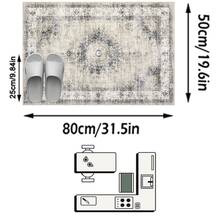 1pc Vintage Bohemian Floral Striped Pattern Area Rug/Carpet/Bath Mat/Door Mat/Runner, Soft Washable Rug For Hallway, Bathroom, Kitchen, Bedroom, Living Room, Versatile Home Decor - Multicolor - View 15
