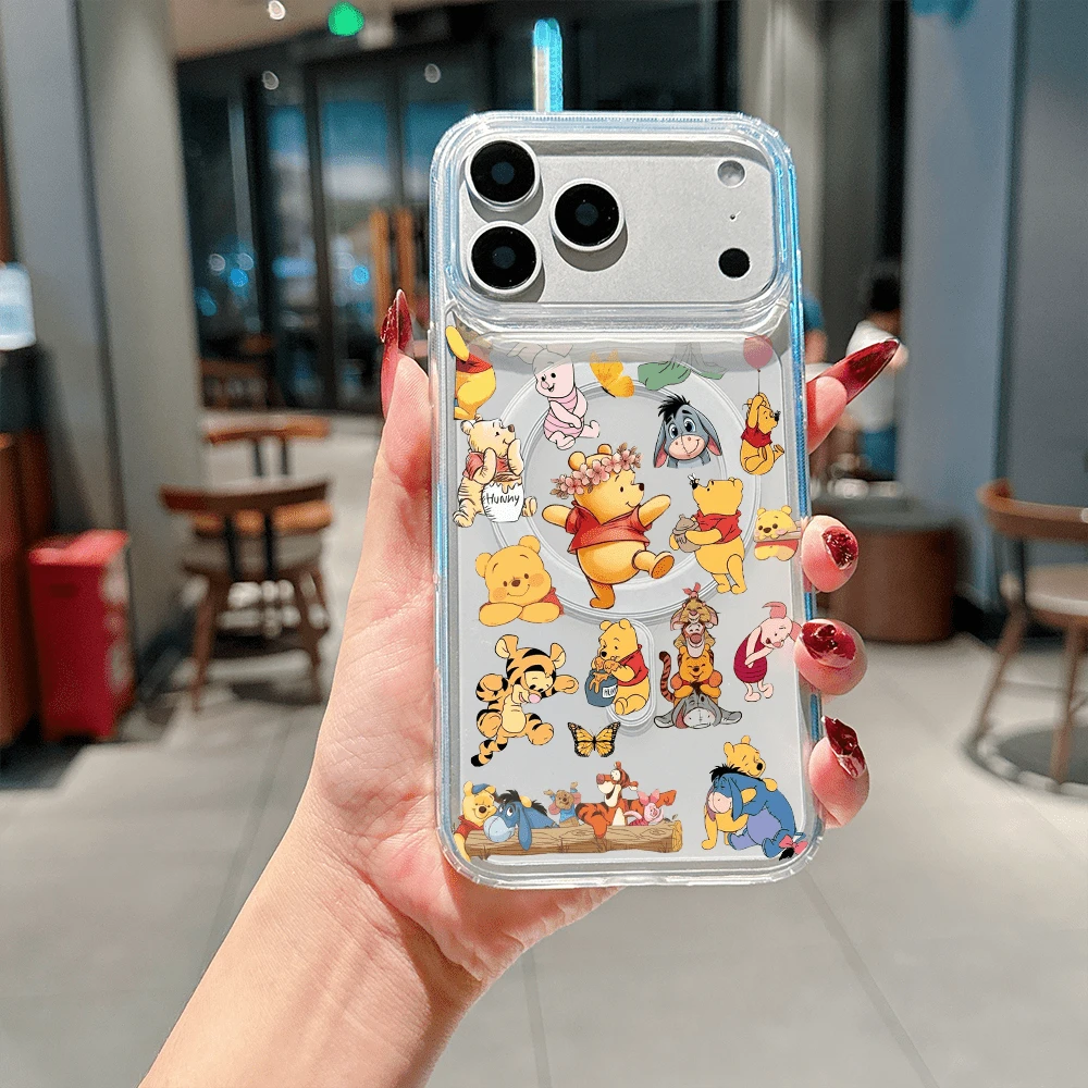 Disney.Winnie The Pooh Patterned Phone Case With Friends Decorating The Design. Compatible With IPhone 17, 16, 15, 14, 13, 12, And 11 Pro Models. Made Of TPU, With Shockproof Protection. A Delightful Gift For Family, Friends, Birthdays, Holidays, And Special Occasions. - Trong sáng - Xem 1