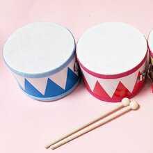 6-Inch Wooden Educational Musical Instrument Hand Drum, Adjustable Waist Belt, Suitable For Kindergarten Performance, Orff Snare Drum - Multicolor - View 2
