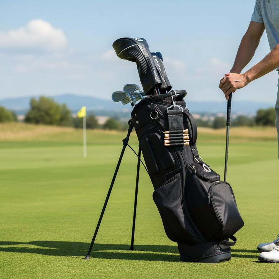 PU Leather Golf Tee Holder With Keychain Large Capacity For Tees Organizer For Golfers Outdoor Sports - Multicolor - View 1