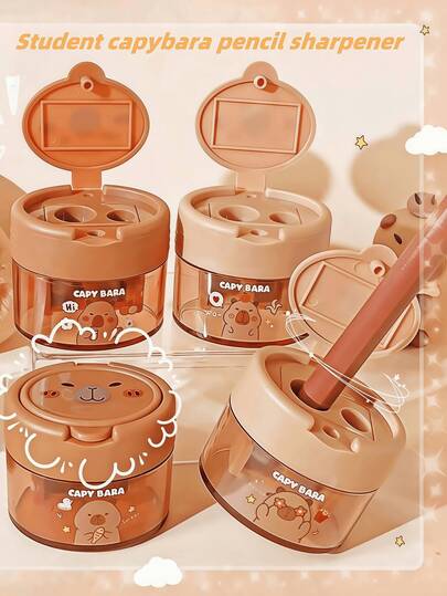 1pc/3pcs/8pcs Random Color Hamster Shaped Pencil Sharpener, Suitable For Standard Pencils, Funny & Creative Stationery, Luxury & Fashion Design, Unique Shape, Fun Learning Supplies And Teacher Reward Gifts, Cool & Soft Teacher Stationery, Convenient Small Pencil Sharpener For Students