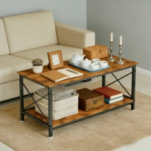 Mesas De Centro Cuadrado Minimalista Moderno Auxiliar Mesa De Centro, Mesa Para Sala De Madera Moderno Mesa De Centro Cuadrado Minimalista Moderno - Granate - Ver 4