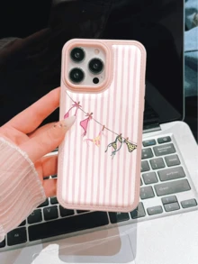5pcs Set: Phone Case + Data Cable Protector, Minimalist Striped Pattern, Compatible With IPhone 17/17 Pro/A Max/Air/7/8/7p/8p/X/XS/XR/XS Max/11/11 Pro/11 Pro Max/12/12 Pro/12 Pro Max/12 Mini/13/13 Pro/13 Pro Max/13 Mini/14/14 Pro/14 Plus/14 Pro Max/15/15 Pro/15 Plus/15 Pro Max/16/16 Pro/16 Pro Max/16 Plus/17/17 Pro/17 Pro Max/17 Air, Ideal Valentine's Day Gift