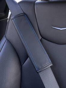 Fiber Leather Perforated Car Seat Belt Shoulder Pad Cover