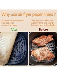 100 Pieces Non-Stick Air Fryer Liners - Premium Single Layer With Grooved Edge Design For  Cooking, Easy Cleaning, And Healthy Eating - Suitable For Baking/Grilling And Microwave, Multi-Functional Kitchen Accessories, Ideal For Home Or Commercial UseFood-Grade Material, Essential For Professional Chefs, Durable Design, Indispensable - 101 - View 6