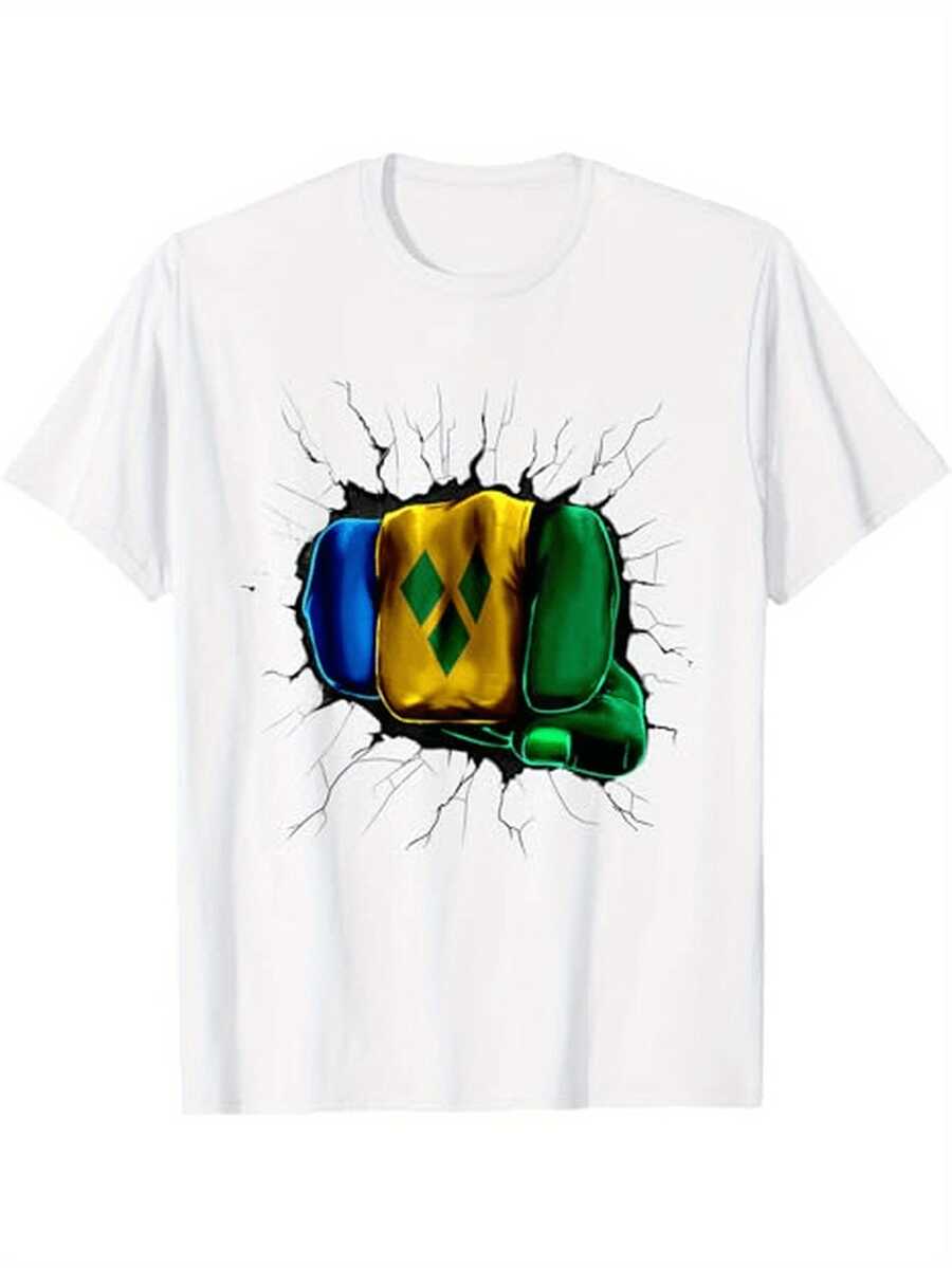 St. Vincent Flag T-Shirt - White - View 1