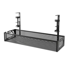 1pc Under Desk Cable Management Tray, Outlet Power Strip Holder, No Drilling Required, Desktop Cable Organizer, Suitable For Home, Office, Desk - Multicolor - View 8