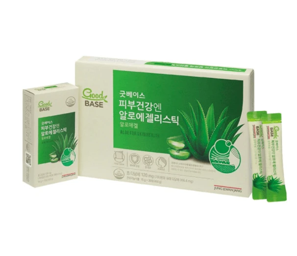 Good Base Aloe Jelly Stick Drink 15g * 30 Sachets | Daily Plant-Based Beverage - Gel lô hội Good Base - Xem 1