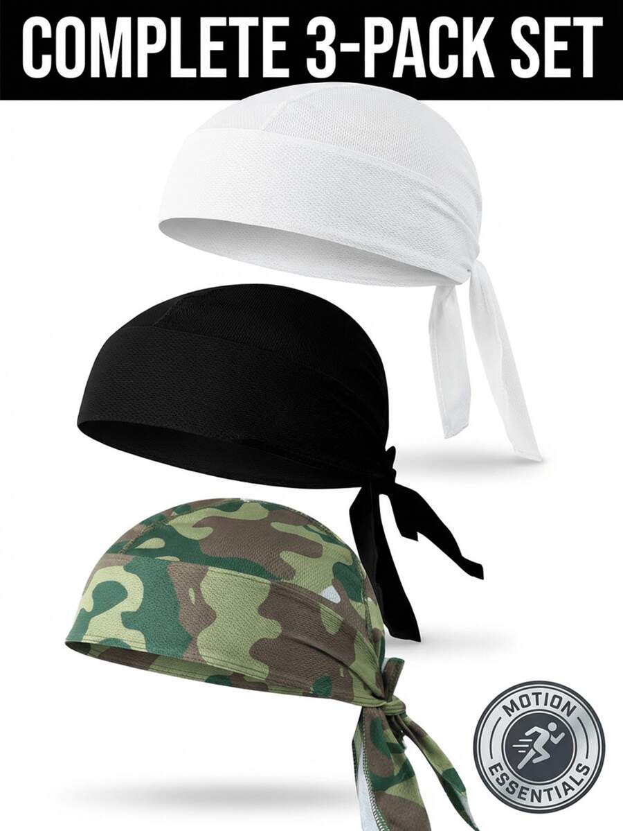 1 pieza/2 piezas Diadema/Pañuelo tipo gorro de pirata unisex, gorra deportiva de secado rápido para exteriores para senderismo, escalada, correr, verano, playa, vacaciones, festivales, viajes - A - Ver 1