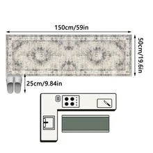 1pc Vintage Bohemian Floral Striped Pattern Area Rug/Carpet/Bath Mat/Door Mat/Runner, Soft Washable Rug For Hallway, Bathroom, Kitchen, Bedroom, Living Room, Versatile Home Decor - Multicolor - View 17