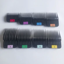 3/6/10/13/16/19/22/25mm Pentes-guia para Máquina de Cortar Cabelo e Aparador, Limitadores de Comprimento de Corte Premium, Pentes Limitadores de Metal Ajustáveis, 8 Tamanhos, Multicoloridos, Compatíveis com Andis, Oster, Laube, Wahl, Acessórios para Tosa de Animais de Estimação, Tesouras - Multicolorido - Visão 1