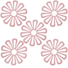 1入組桌面隔熱墊,厚型矽膠挖空梅花形隔熱鍋墊,彩色防滑杯墊,餐具墊,適用於家居