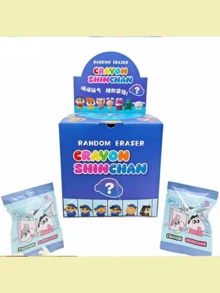 3D Removable & Assembable Cartoon Crayon Shin-Chan Shaped Erasers, Cute Shin-Chan Lucky Draw Blind Box, Surprise Creative Blind Draw Erasers With Adorable 3D Shapes, Surprise Gift - Multicolor - View 6