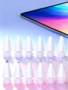 12/6 包升级版替换笔尖，兼容 Apple Pencil Pro，升级版笔尖适用于 Apple 第二代/第一代 USB-C 接口的数位笔，以及蜡笔式数位笔，针状笔尖带笔盒，iPad Pro 笔套装