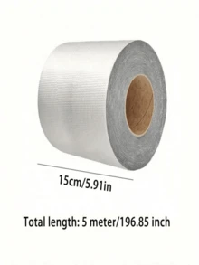 1卷5米防水屋顶胶带，丁基防水胶带，天花板防漏胶带，裂缝修补胶带，管道防漏胶带，墙面防漏修补胶带，纳米胶带，沥青瓦防漏修补条，耐磨，耐高温，耐腐蚀，加厚防水铝箔胶带。五金配件，粘合剂，密封剂，胶带。适用于各种维修工作和漏水修补。 - 彩色 - 查看 11