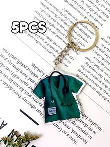 1/3/5pcs Customizable 2D Flat Nurse Name Tag Keychain - Personalized With Name, Stethoscope Shaped Pendant Medical ID Badge, Printable With Name/Initial/Title, Hospital Uniform Style, Suitable For Nurses, Doctors, Medical Staff (Unisex Adult) - Multicolor - View 19