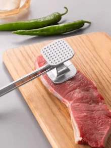 1pc Zinc Alloy Meat Tenderizer, Double-Sided Meat Mallet, Steak Pounder, Meat Tenderizer Tool For Home Kitchen - Multicolor - View 4