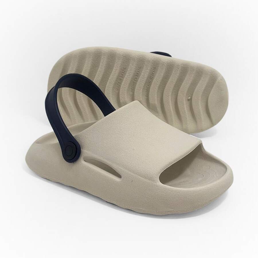 Boys' 2-In-1 Cloud Flip-Flops With Strap – Lightweight, Non-Slip And Comfortable - 白色/海軍藍 - 查看 1