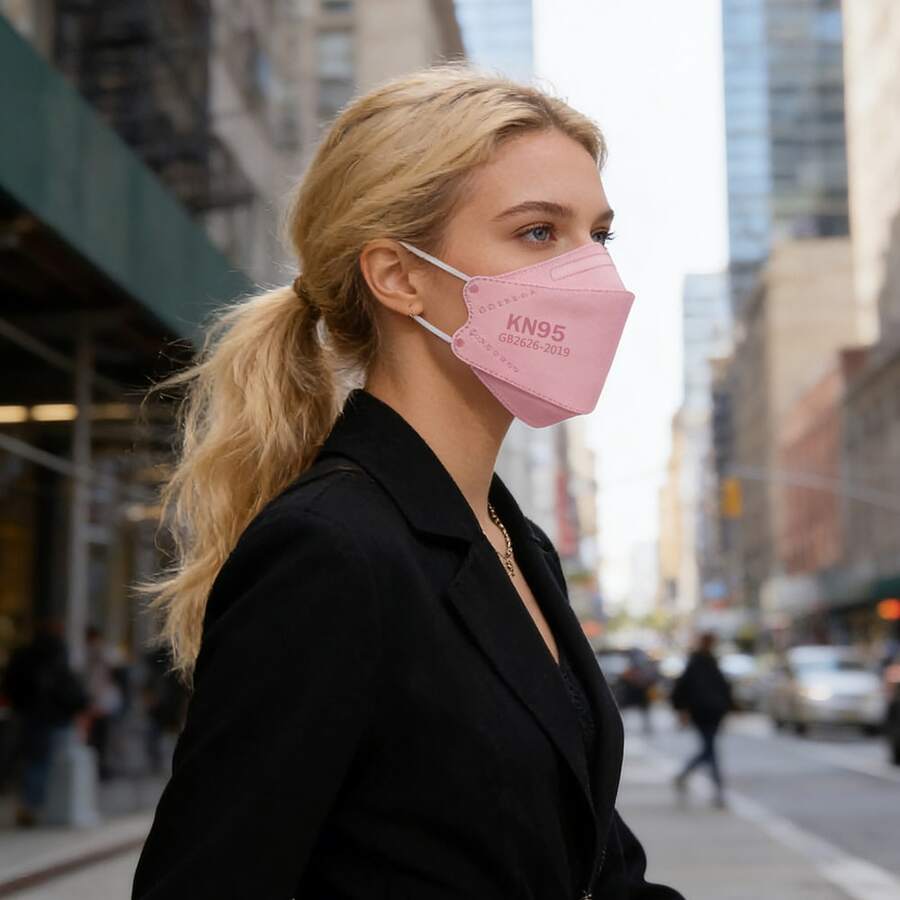 Mascarilla KN95 tridimensional de protección diaria, mascarilla de moda, 4 capas de protección  mascarilla, con varilla nasal ajustable  mascarilla, 20 unidades por caja