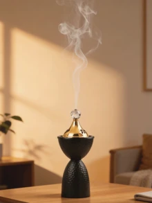 1个创意巴库尔香炉，中东风格，优雅树脂香薰扩散器，阻燃香盒，家居装饰，房间装饰，瑜伽室，露营，花园，露台，经典烛光晚餐照明，装饰品 - 彩色 - 查看 8