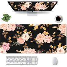 1pcDesk Mat, Gaming Large Mouse Pad For Desk, Computer Desk Pad, Mousepad With Non-Slip Rubber Base, Spill-Resistant XXL Keyboard Mat For Home Office Laptop, Blue Boho Rainbow - Multicolor - View 31