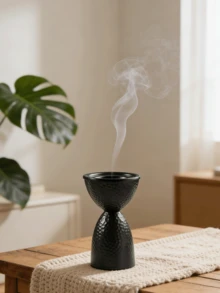 1个创意巴库尔香炉，中东风格，优雅树脂香薰扩散器，阻燃香盒，家居装饰，房间装饰，瑜伽室，露营，花园，露台，经典烛光晚餐照明，装饰品 - 彩色 - 查看 5