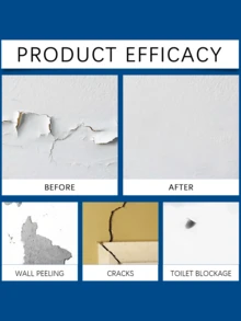 JUE FISH Jue-Fish;100g;Wall Repair Paste Covers Stains, Walls Are Cleaned, Wall Paint Peels Off, Moisture-Proof Crack Repair Agent, Household Wall Repair Paste, Wall Damage, Scratches, Dents, Cracks, Nail Holes, Repair Wall Paste Wall Repair Paste Gypsum Board Repair Kit Wall Paint Peeling Crack Repair Agent Covers Stains And Scratches Wall Repair Paste - Multicolor - View 6