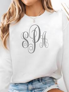 Women Plus Size Sports Sweatshirts - White - View 1