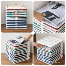 Clothing Folding Board, Clothing Storage And Organizing Tool, Folding Clothing Board Storage Rack, Lazy Folding Clothing Board, Durable, Suitable For Home T-Shirts, Shirts, Pants, Mounted Closet Systems, Wardrobe Management, Spacesaving - White - View 4