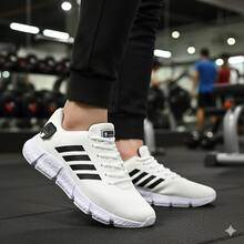 Kics Men's Running Shoes, Gym Shoes, Sports Shoes, Running Shoes, Walking Shoes, Anti-Impact, Breathable, Soft, Ultra Lightweight. - 白色 - 查看 1