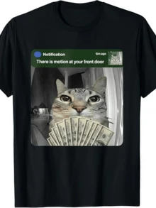 Ring Cat With Motion Meme Tee Ring Cat With Motion Meme T-Shirt. - Black - View 1