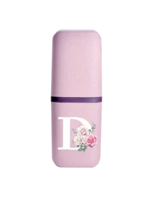 Rose White Letter A-Z Pink Portable Toothbrush Case, Travel Toothbrush Holder, Portable Toothbrush Cup Cover, Suitable For Travel, Camping, Business Trip And Back To School, Multi-Function Toothbrush Cup, Travel Wash Cup, Toothbrush And Toiletry Storage Set - Multicolor - View 32