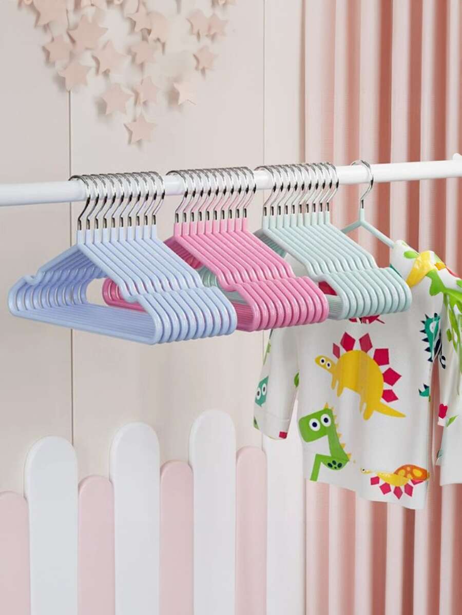 9pcs Heavy Duty Non-Slip Plastic Hangers - Space Saving, Multi-Functional Hangers For Home And Closet Organization