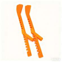 2个可调节冰鞋刀刃保护套 - 耐用橡胶材质，防刺穿保护，适用于花样滑冰鞋和冰球鞋，冰鞋护套