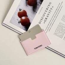 Tom Ford Pink Card Holder Mirror. Portable Double-Sided Mirror. New SS26 Fashion. Travel Essential. Exquisite And Stylish Leather Case Makeup Mirror. Portable Makeup Touch-Up Mirror. Suitable For Everyday Use, A Great Gift For Your Girlfriend. - Pink - View 9