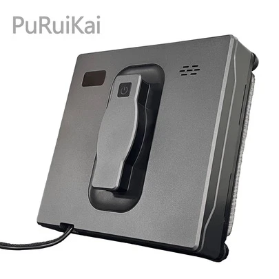  PuRuiKai Fensterputzroboter – Kompaktes Design, zwei Ultraschall-Sprühdüsen, Schutzsystem, intelligente Pfadplanung, 3 Reinigungsmodi, Antirutschsystem