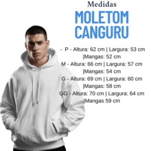 MOLETOM CANGURU STREETWEAR ESTAMPADO VARIAS CORES CAPUZ E BOLSO ESTILOSO PARA INVERNO-MOL 101 - Marrom - Visão 3