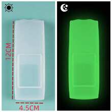 1pc Luminous Silicone TV Remote Control Protective Cover,Women's Day,Travel Essentials,Wedding Favours,Y2k,Bedroom,Car Accessories Women,Kitchen Deccorkitchen Decor - White - View 10