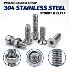 880-Piece Stainless Steel Nuts And Bolts Assortment Kit - Includes M2, M3, M4, M5 Hex Head Bolts, Nuts, Flat Washers, And More - , Corrosion-Resistant, And Organized In A Convenient Case!