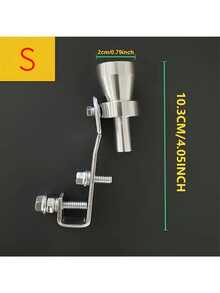 1个铝制涡轮哨排气管模拟器，通用排气管噪音发生器，适用于摩托车、卡车、汽车、越野车，汽车装饰配件，万圣节恶作剧，圣诞礼物 - 渦輪哨排氣管 - 查看 4