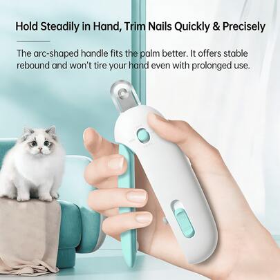 1pc PetGroomPro Adjustable Aperture Nail Clippers For Cats And Dogs, Professional Grooming Tool, Plastic, No Battery Required.