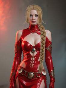 超长耐热金色合成编织公主假发，适合女性日常、节日、圣诞节、动漫展、展览、音乐会、角色扮演派对等场合，是生日、感恩节、舞台表演的理想礼物。 - 彩色 - 查看 14