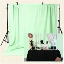 Pea Green Photography Backdrop Cloth, Light Green Shooting Background Cloth, Seamless Light Green Paper Photography Backdrop, Party Birthday Curtain (Excluding Stand And Clips) - Bean Green - View 7