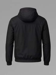 Men's Sports Windbreaker Jacket For Biking And Motorcycling, Black, Mizzu - 黑色 - 查看 4