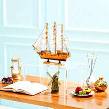 1PC Acrylic Plant Planter Stand, Bowl And Dish Organizer, Figurine And Toy Desktop Shelf, Suitable For Kitchen, Living Room, Bedroom. - Multicolor - View 3