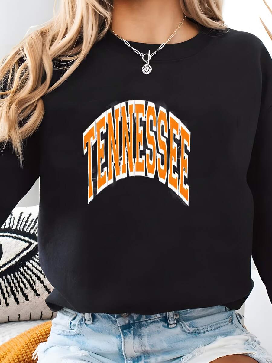 Sudadera Tennessee Vintage, Sudadera Tennessee Afligido, Regalo Tennessee, Sudadera Del Estado Voluntario, Regalo De Estudiante Universitario, Tennessee Sudadera - Negro - Ver 1