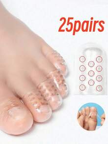 QKC 1-75pcs Silicone Toe Protector, Anti-Friction Toe Cap, Thin Silicone Toe Sleeve, Ankle Protection, Finger Protection - Transparent - View 13