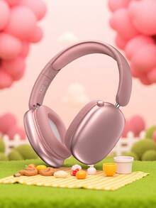Wireless Kids Headphones With Deep Base - Upgraded Stereo Sound, Lightweight Flat-Folding Design, Built-In Mic, Dual Mode For PC/Laptop/Phone & Low-Latency Gaming, Perfect Gift For Children & Gamers - Pink - View 2